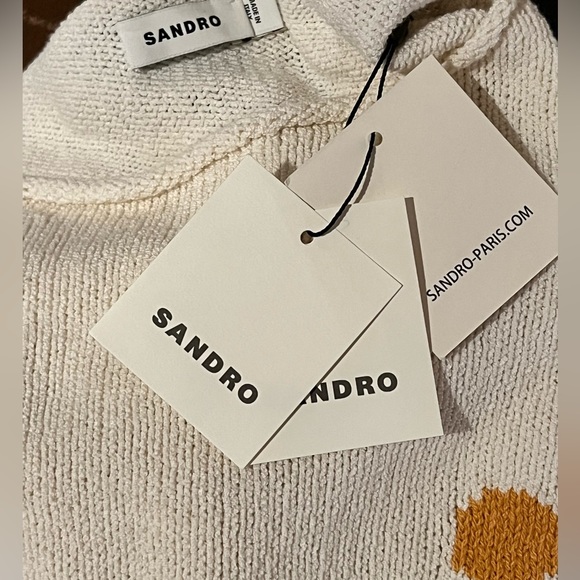 SALE NWT - Sandro "Baby Oil" Knitted Relaxed Fit Sweater Size Small - Picture 6 of 6